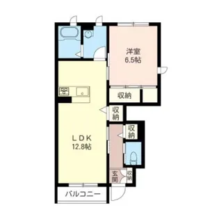 ハイダウエイ イースト【1階】の間取り