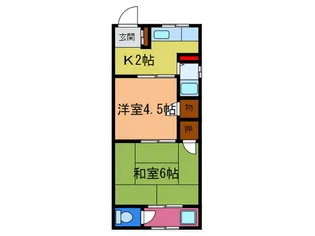 ハイツ白龍【1階】の間取り