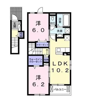 ディリジェントファイブD【1階】の間取り