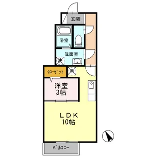 シーゲート八王子【1階】の間取り
