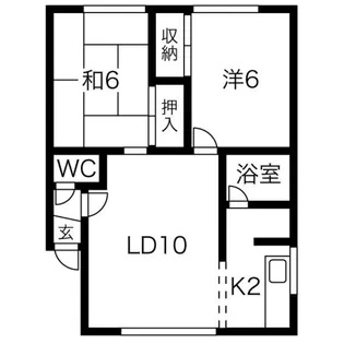 山田マンションB【2階】の間取り