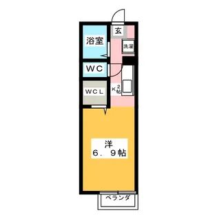 ソシア横浜【2階】の間取り