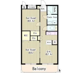 サンヴィラージュ三鷹【2階】の間取り