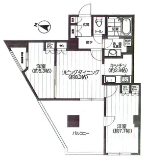 プラウドタワー本郷東大前【3階】の間取り
