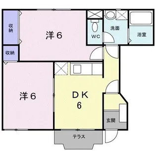 リバーパーク A【1階】の間取り