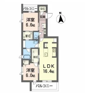 シャーメゾンエム【2階】の間取り