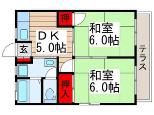 サンライズ・K【1階】の間取り