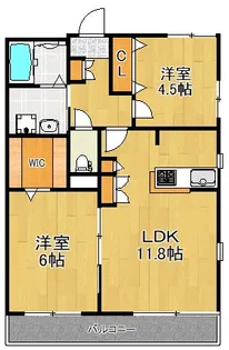 ルミエール武蔵中原II【2階】の間取り