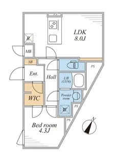 LEGLAND三軒茶屋South【4階】の間取り