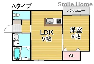 ル・レーヴ千本北III【2階】の間取り