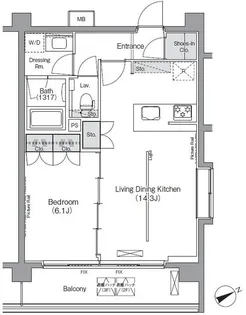 ラ・コルニーチェ【3階】の間取り