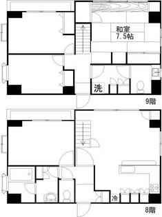 ネビヤビル【9階】の間取り