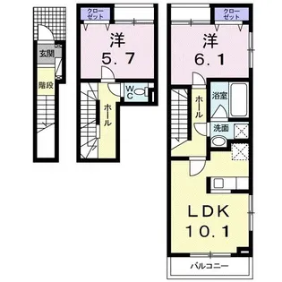 ビサイド サクラ【2階】の間取り