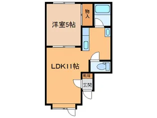 コーポリバーサイド328【2階】の間取り