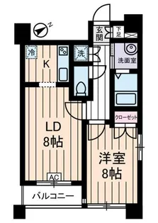 リリエンベルグ弐番館【8階】の間取り