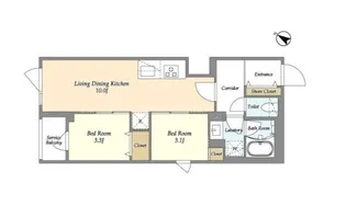 グランカーサ千駄木【3階】の間取り
