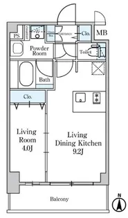 ディームス東陽町II【8階】の間取り