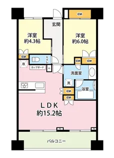 リストレジデンス横濱伊勢佐木【8階】の間取り