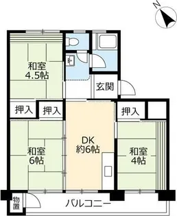 UR徳力【5階】の間取り