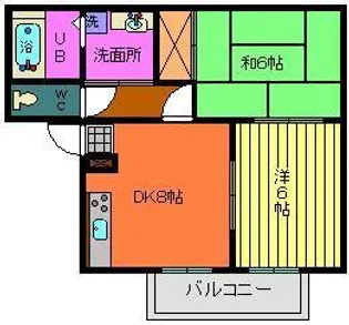 サンシティーS【1階】の間取り
