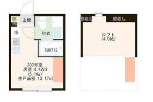 ハーモニーテラス中台【2階】の間取り