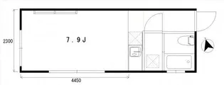 apartmentKURO四谷【2階】の間取り