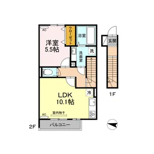 グランフォレMI【1階】の間取り