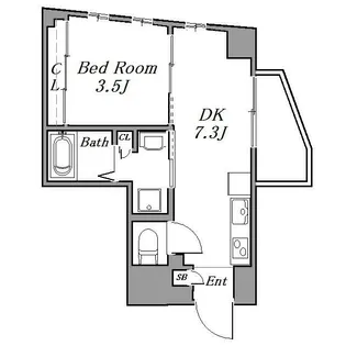 NO.7ゼルコバマンション【1階】の間取り