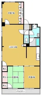 足利スカイタワー16【3階】の間取り