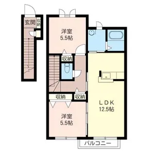 カーネーションB【2階】の間取り