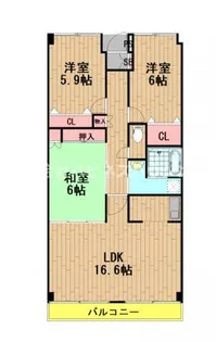 サングリーン海道割【2階】の間取り