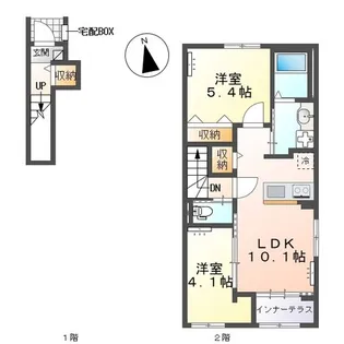 下野市下石橋新築アパート【2階】の間取り