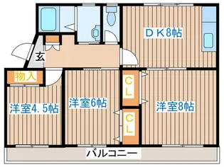 ハイグレース北山【3階】の間取り