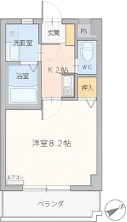 長谷川マンションアネックスII【1階】の間取り