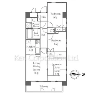 マイキャッスル三鷹II【2階】の間取り