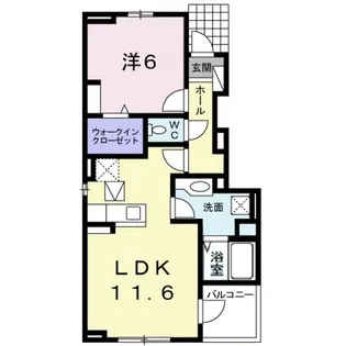 カーサ ルチオA【1階】の間取り