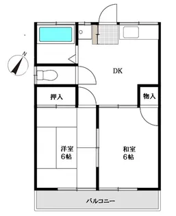 コーポ田中【2階】の間取り