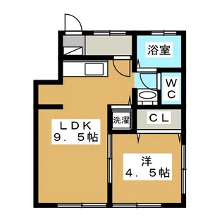 リバーサイドハイツ【1階】の間取り