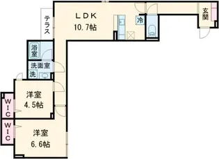 セレスティア江北II【2階】の間取り