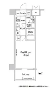 コンフォリア新宿【8階】の間取り