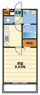 アンプルール クラージュ三喜I【2階】の間取り