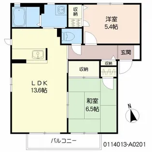 シャンティ小森野 A棟【2階】の間取り