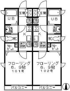 フィオーレ高円寺【1階】の間取り