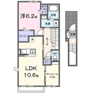 ユイマールS【2階】の間取り
