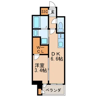エステムコート名古屋新栄IVネスト【14階】の間取り
