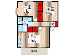 メゾン・ド・ベル【1階】の間取り