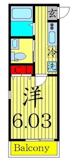 O2レジデンス六町 B棟【3階】の間取り