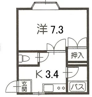 コーポサンルート【2階】の間取り