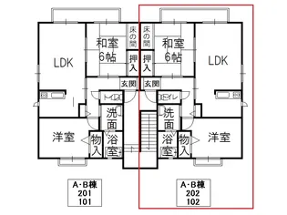 ディライト新家【2階】の間取り