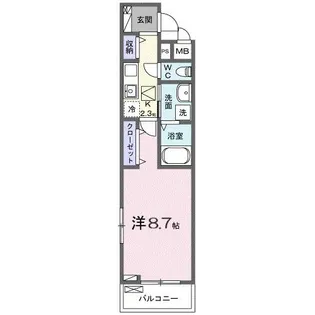 エルミタージュ【1階】の間取り